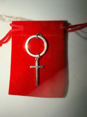 Sterling Silver Cross and Circle Charm
